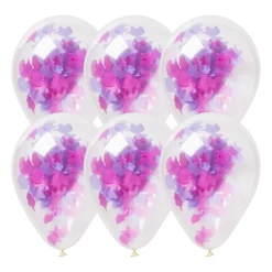 Xenos Ballonnen|Kinderfeestjes-Confettiballonnen unicorn - set van 6