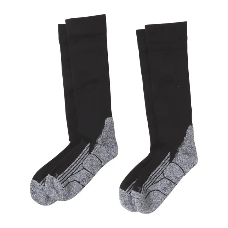 Xenos Sportsokken-Coolmax compressie sokken 2 paar - zwart - maat 35-38