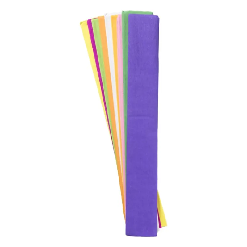 Xenos Knutselspullen-Crêpepapier - set van 10 - 50x80cm