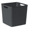 Xenos Opbergboxen-Curver jute opbergmand cube - 17 liter - grijs
