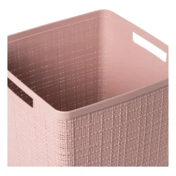 Xenos Opbergboxen-Curver jute opbergmand cube - 17 liter - roze