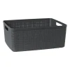 Xenos Opbergboxen-Curver jute opbergmand M - 12 liter - grijs
