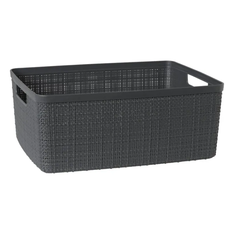 Xenos Opbergboxen-Curver jute opbergmand M - 12 liter - grijs