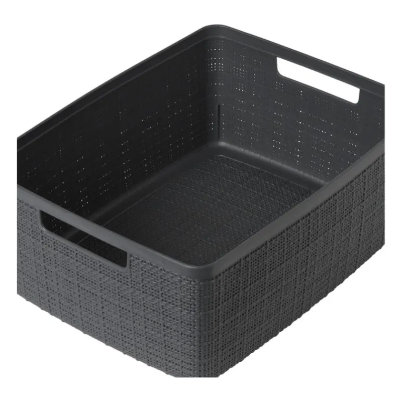 Xenos Opbergboxen-Curver jute opbergmand M - 12 liter - grijs