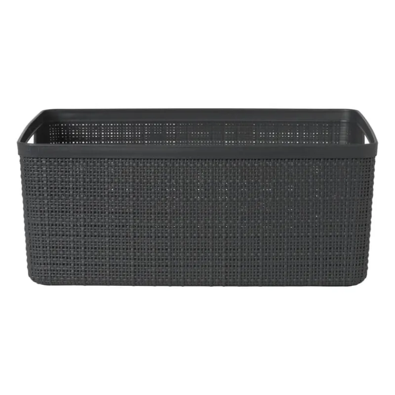 Xenos Opbergboxen-Curver jute opbergmand M - 12 liter - grijs