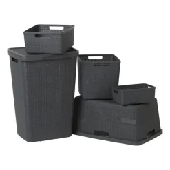 Xenos Opbergboxen-Curver jute opbergmand S - 5 liter - grijs