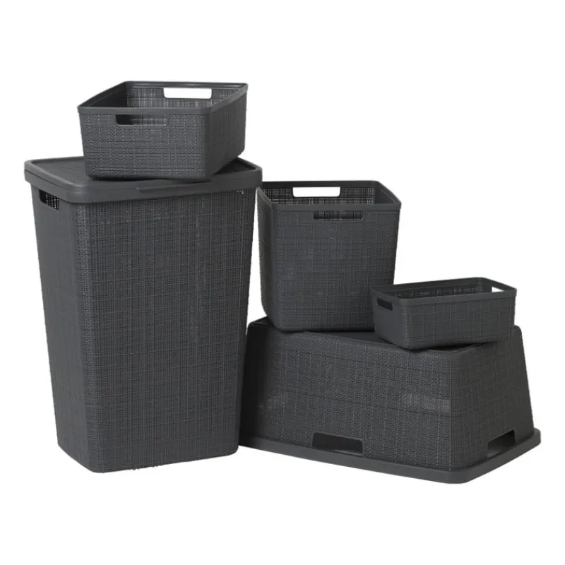 Xenos Opbergboxen-Curver jute opbergmand S - 5 liter - grijs