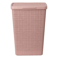 Curver Wasmanden-jute wasmand met deksel - 58 liter - roze