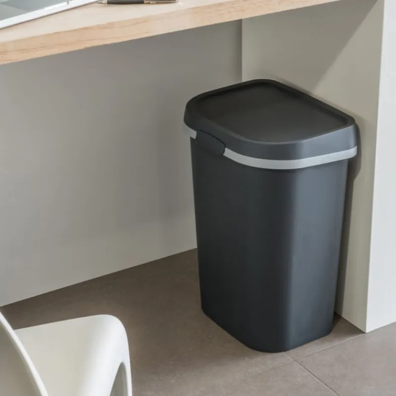 Curver Pedaalemmers|Prullenbakken-prullenbak mistral flat - grijs - 25 liter