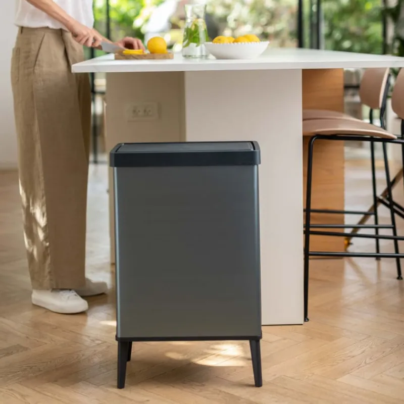 Curver Pedaalemmers|Prullenbakken-prullenbak Verto - grijs/zwart - 54 liter