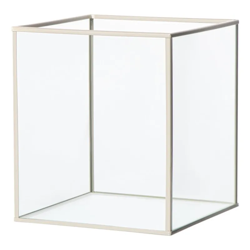 Xenos Sieraden Opbergen|Lantaarns-Deco box klein - beige - 18x16x16 cm