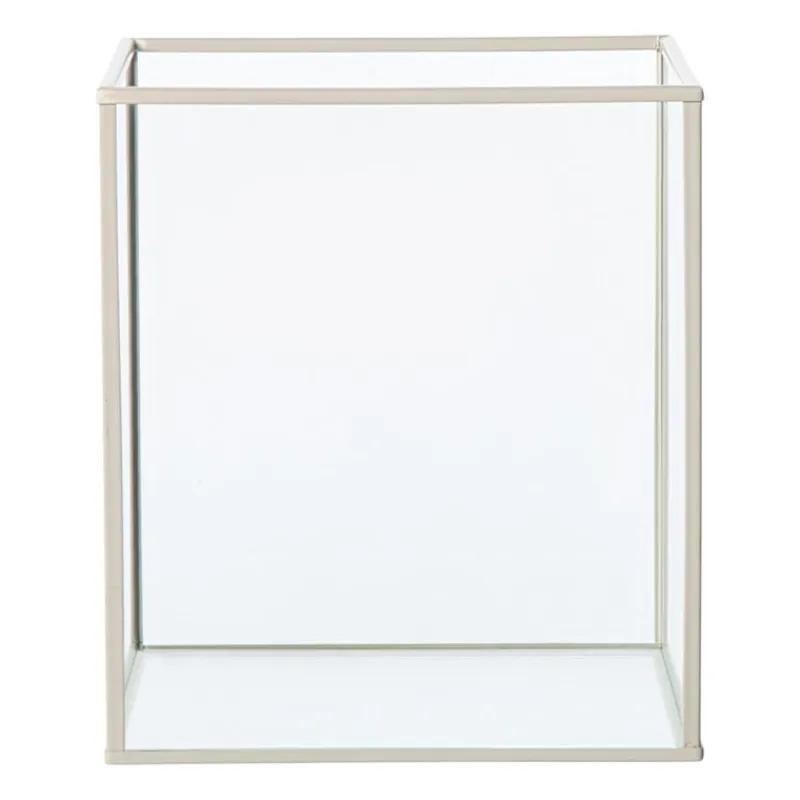 Xenos Sieraden Opbergen|Lantaarns-Deco box klein - beige - 18x16x16 cm