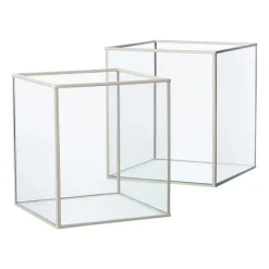 Xenos Sieraden Opbergen|Lantaarns-Deco box klein - beige - 18x16x16 cm