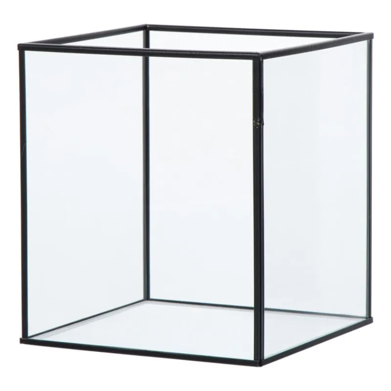 Xenos Sieraden Opbergen|Lantaarns-Deco box klein - zwart - 18x16x16 cm