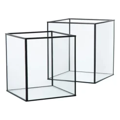 Xenos Sieraden Opbergen|Lantaarns-Deco box klein - zwart - 18x16x16 cm
