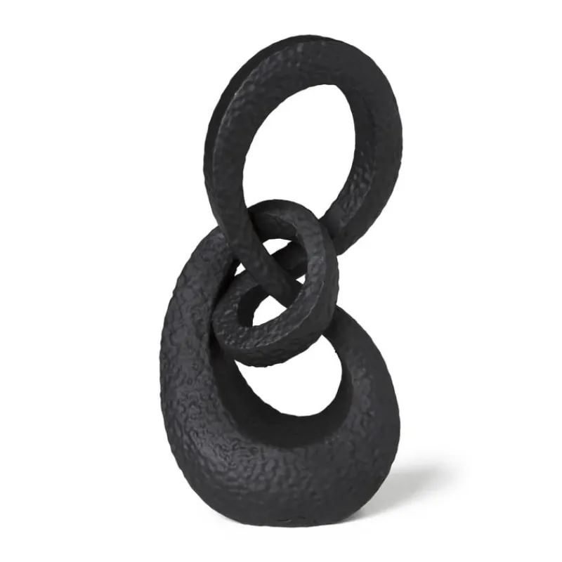 Xenos Decoratieve Beelden-Deco knoop - zwart - 25x15x8 cm