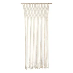 Xenos Vliegengordijnen-Deurgordijn macrame - beige - 90x200 cm