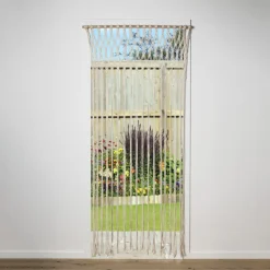Xenos Vliegengordijnen-Deurgordijn macrame - beige - 90x200 cm