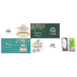 Xenos Knutselpakketten|Diamond Paintings-Diamond paint - verjaardagskaarten - set van 4