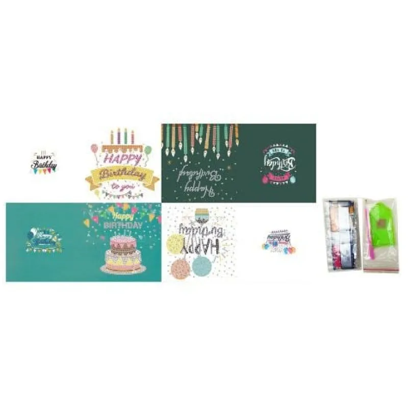 Xenos Knutselpakketten|Diamond Paintings-Diamond paint - verjaardagskaarten - set van 4