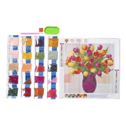 Xenos Diamond Paintings-Diamond painting tulpen - 30x30 cm