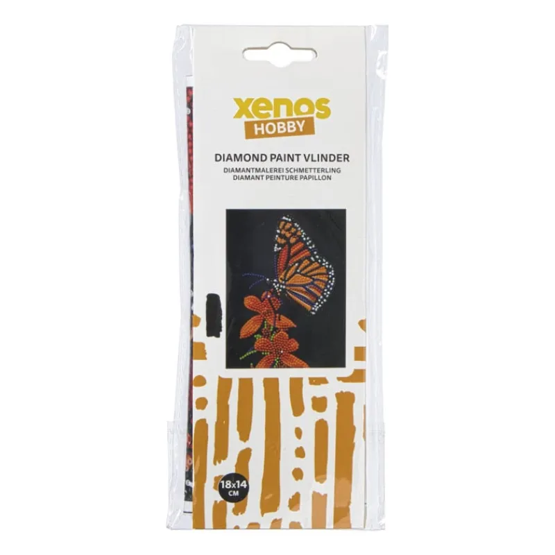 Xenos Diamond Paintings-Diamond painting vlinder - 18x14 cm