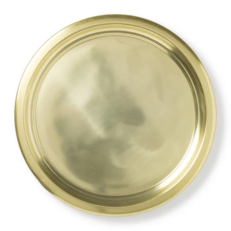 Xenos Dienbladen|Kaarsenplateaus-Dienblad goud - aluminium - ø38 cm
