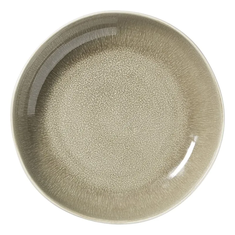 Xenos Borden|Kerstservies-Diep bord fuji - beige - ø22x4 cm