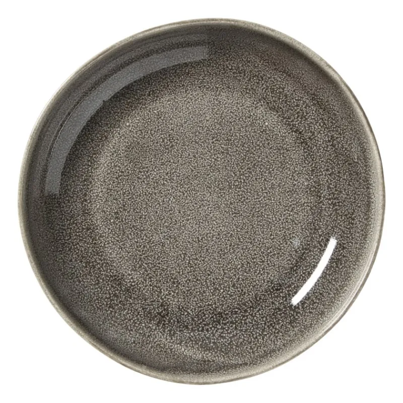Xenos Kerst|Borden-Diep bord fuji - bruin - ø22x4 cm