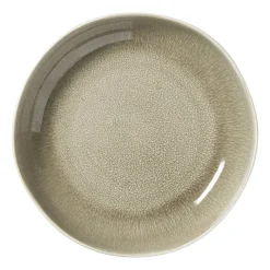 Xenos Borden|Kerstservies-Diep bord kaori - wit/bruin - ø22x4 cm