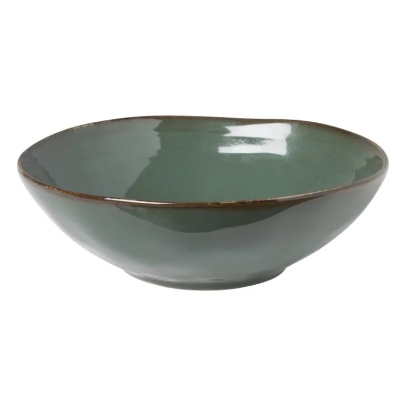 Xenos Borden-Diep bord Toscane - donkergroen - ø19 cm