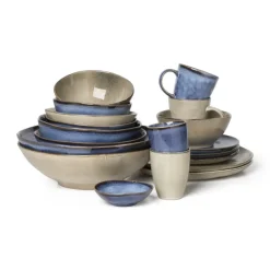 Xenos Borden-Diep bord Toscane - donkerblauw - ø19 cm