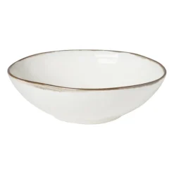 Xenos Borden-Diep bord Toscane - wit - ø19 cm