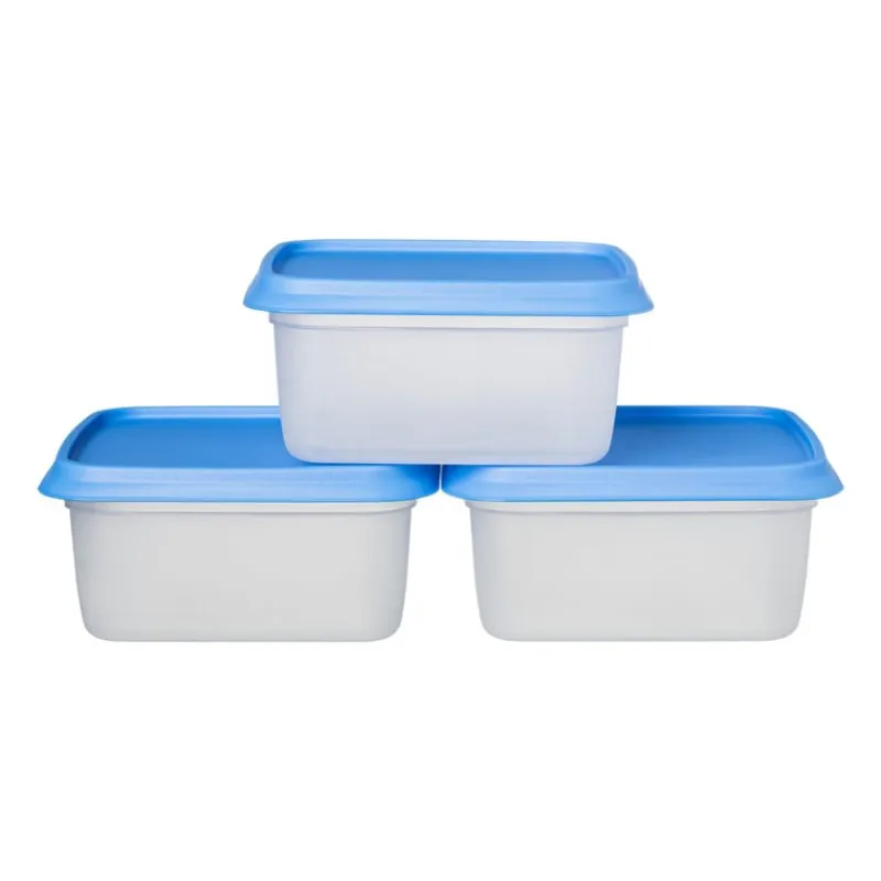 Xenos Bewaardozen-Diepvriesdoosjes - set van 3 - 500 ml