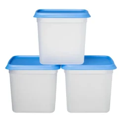 Xenos Bewaardozen-Diepvriesdoosjes - set van 3 - 1.2 liter
