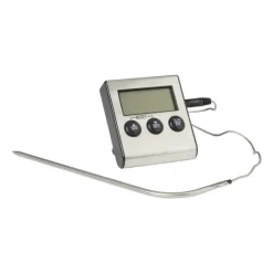 Xenos Keukenapparatuur|Keukengerei-Digitale thermometer - zilverkleurig - 7x6.5x1.7 cm