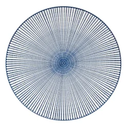 Xenos Borden-Dinerbord blue print - stripes - ⌀26 cm