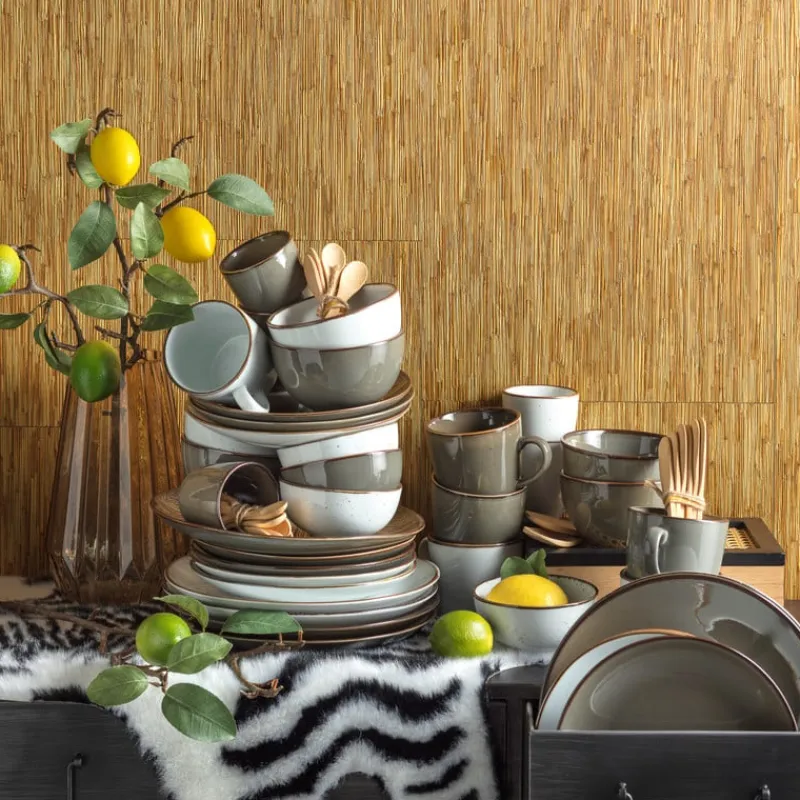 Xenos Borden-Dinerbord Emma - wit - ø25 cm