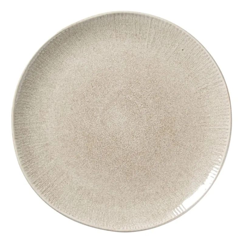 Xenos Borden|Kerstservies-Dinerbord fuji - beige - ø27.5x2.4 cm