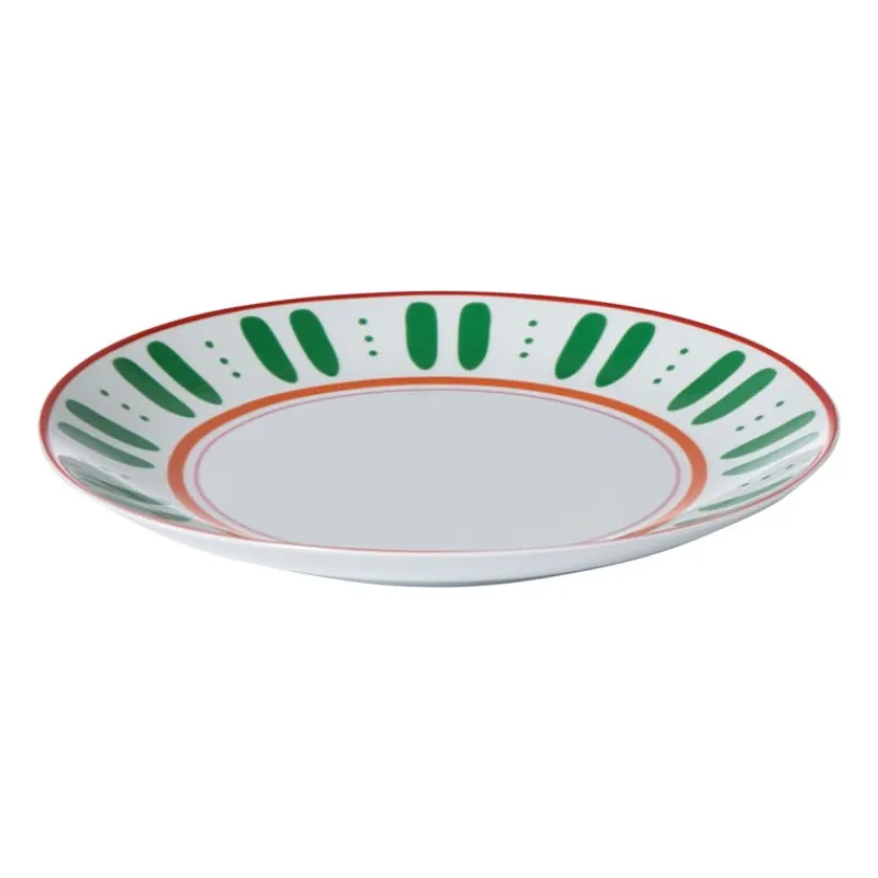 Xenos Borden-Dinerbord holly jolly - groen - ø26.8x2.8 cm