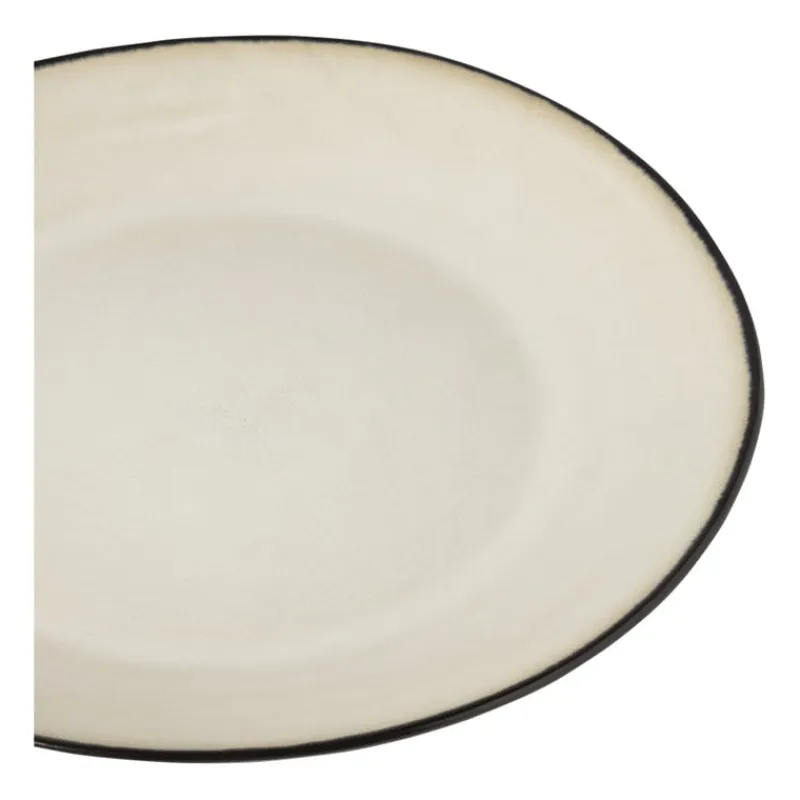Xenos Borden-Dinerbord Roots - beige - ø27.5x3 cm