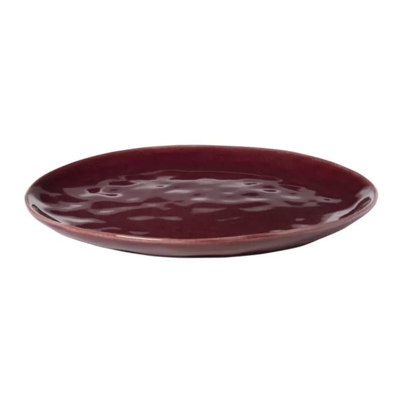 Xenos Borden|Kerstservies-Dinerbord Toscane - bordeauxrood - ø28 cm