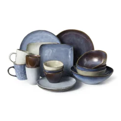Xenos Borden-Dinerbord Toscane - donkerblauw - ø28 cm