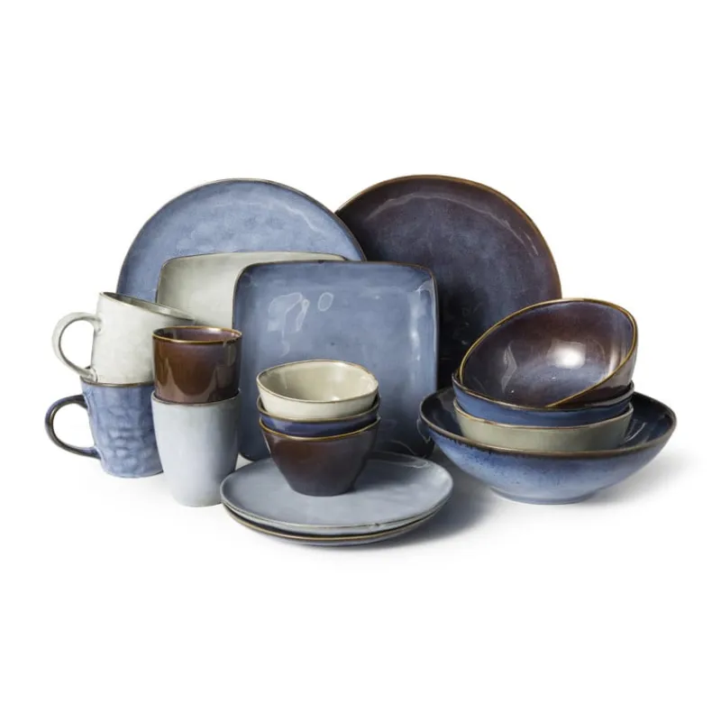 Xenos Borden-Dinerbord Toscane - donkerblauw - ø28 cm