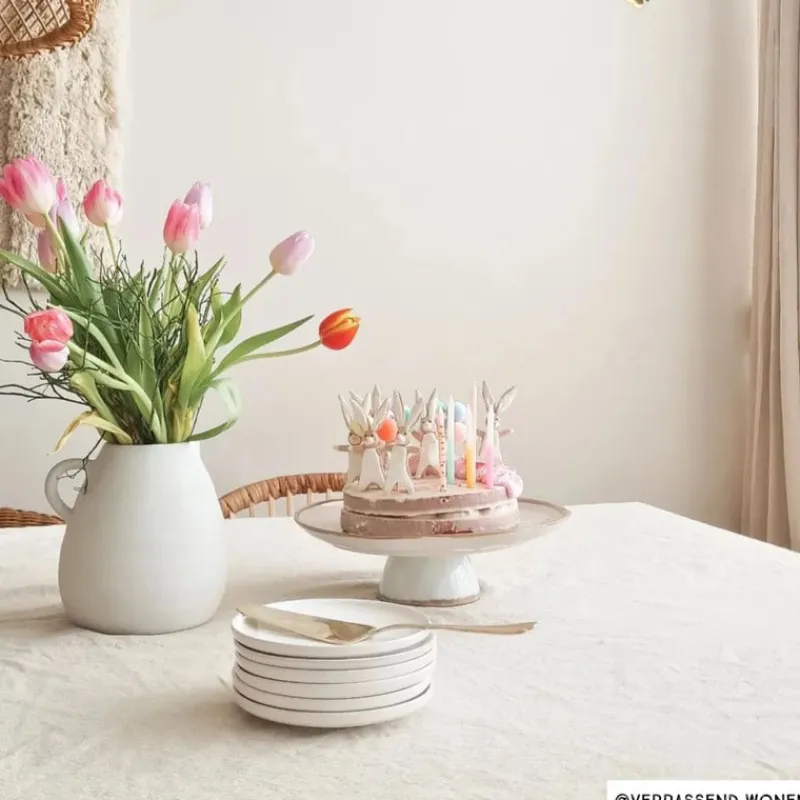 Xenos Borden-Dinerbord Toscane - wit - ø28 cm