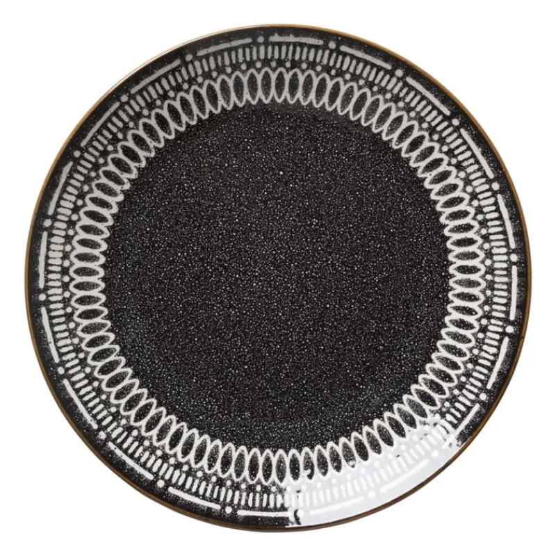Xenos Borden-Dinerbord Yara - zwart - ⌀26.8 cm