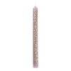 Xenos Dinerkaarsen-Dinerkaars animal - goud/paars - ø2.15x25 cm