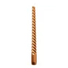 Xenos Kerstcadeaus|Dinerkaarsen-Dinerkaars metallic twist - koperkleurig - ø2x25 cm