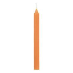 Xenos Dinerkaarsen-Dinerkaars rustiek - oranje - ø2x24 cm