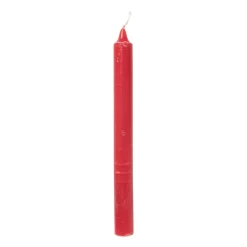 Xenos Dinerkaarsen-Dinerkaars rustiek - rood - ø2x24 cm